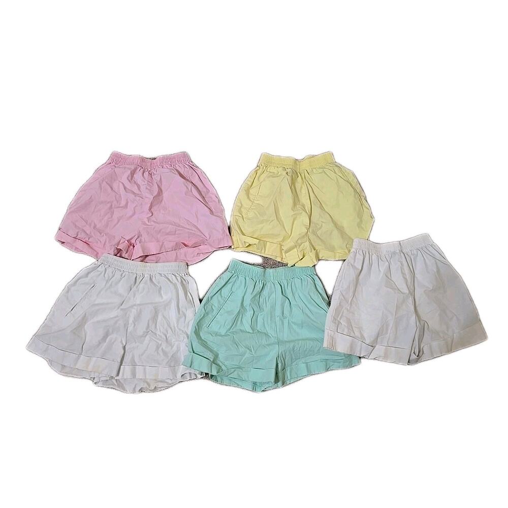 Lot of 5 Vtg 80s Gap Multicolor High Rise Cotton Preppy Mom Shorts Womans Small